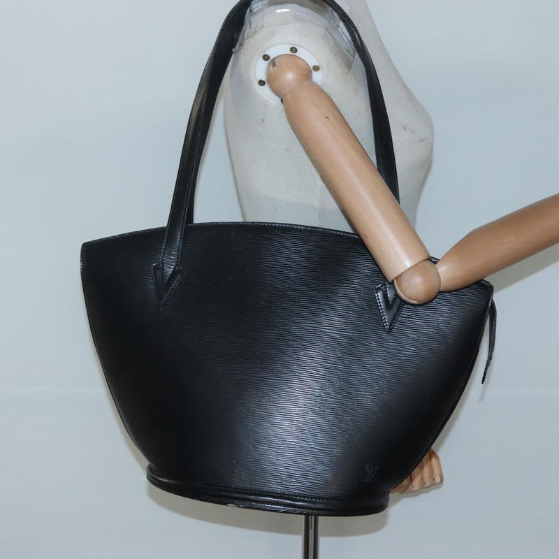 LOUIS VUITTON Epi Saint Jacques Shopping Shoulder Bag Black M52262 Auth 119122