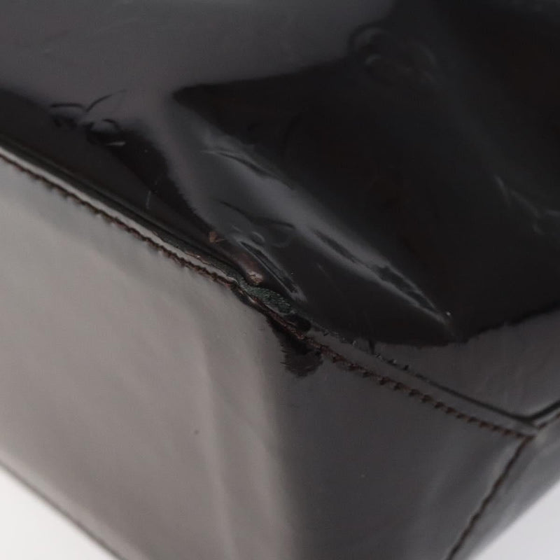 LOUIS VUITTON Monogram Vernis Wilshire PM Hand Bag Amarante M93641 Auth 119128