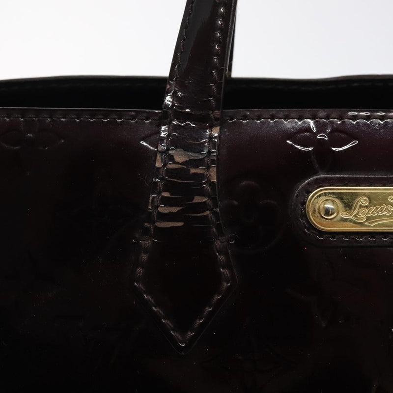 LOUIS VUITTON Monogram Vernis Wilshire PM Hand Bag Amarante M93641 Auth 119128
