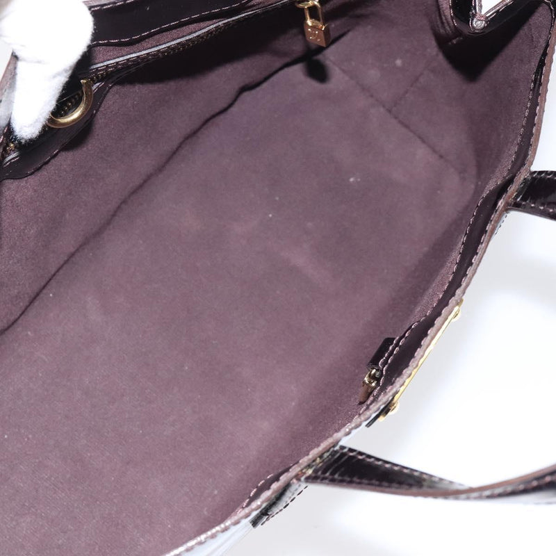LOUIS VUITTON Monogram Vernis Wilshire PM Hand Bag Amarante M93641 Auth 119128