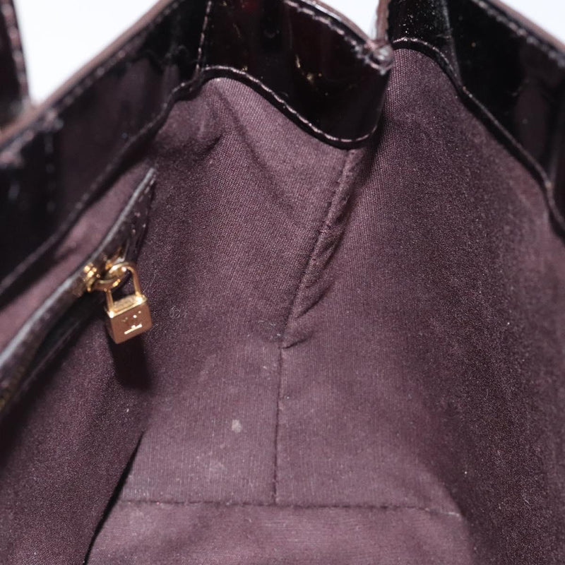 LOUIS VUITTON Monogram Vernis Wilshire PM Hand Bag Amarante M93641 Auth 119128