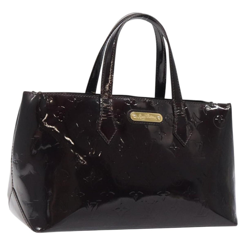 LOUIS VUITTON Monogram Vernis Wilshire PM Hand Bag Amarante M93641 Auth 119128