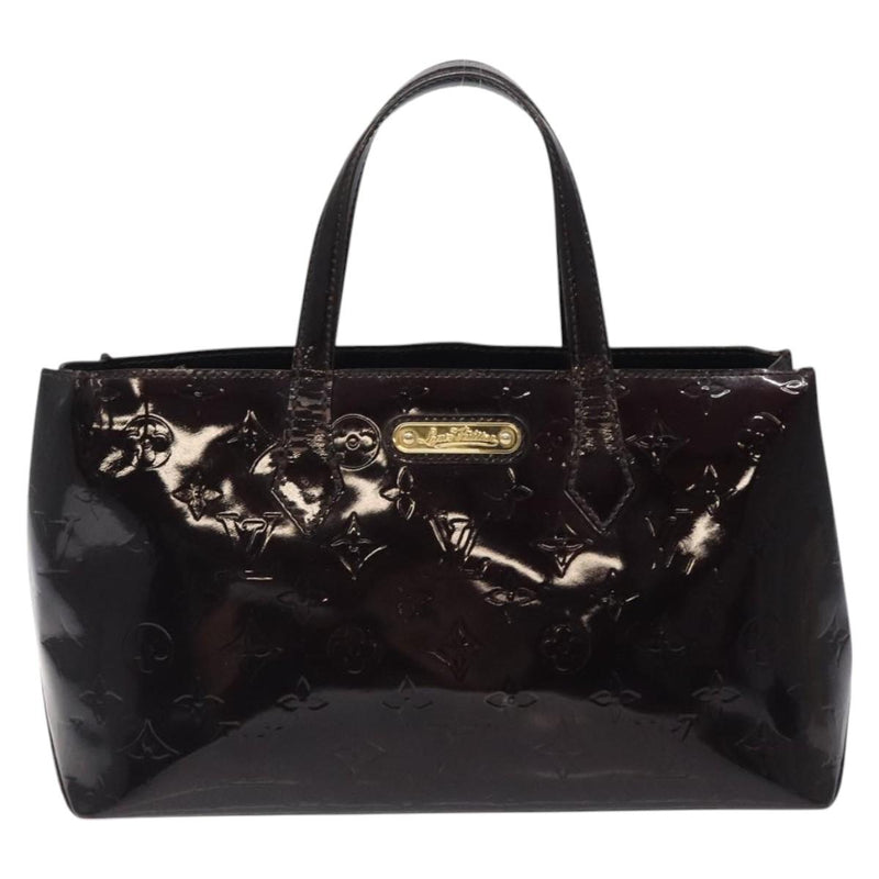 LOUIS VUITTON Monogram Vernis Wilshire PM Hand Bag Amarante M93641 Auth 119128