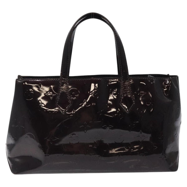 LOUIS VUITTON Monogram Vernis Wilshire PM Hand Bag Amarante M93641 Auth 119128