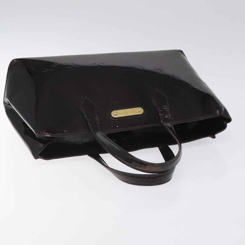 LOUIS VUITTON Monogram Vernis Wilshire PM Hand Bag Amarante M93641 Auth 119128