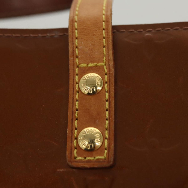 LOUIS VUITTON Monogram Vernis Reade PM Hand Bag Bronze M91146 LV Auth 119157