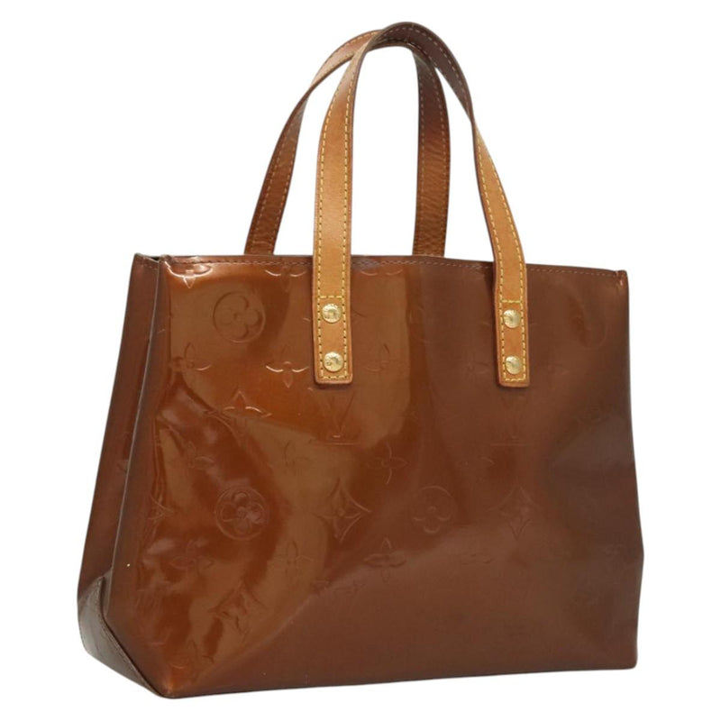 LOUIS VUITTON Monogram Vernis Reade PM Hand Bag Bronze M91146 LV Auth 119157