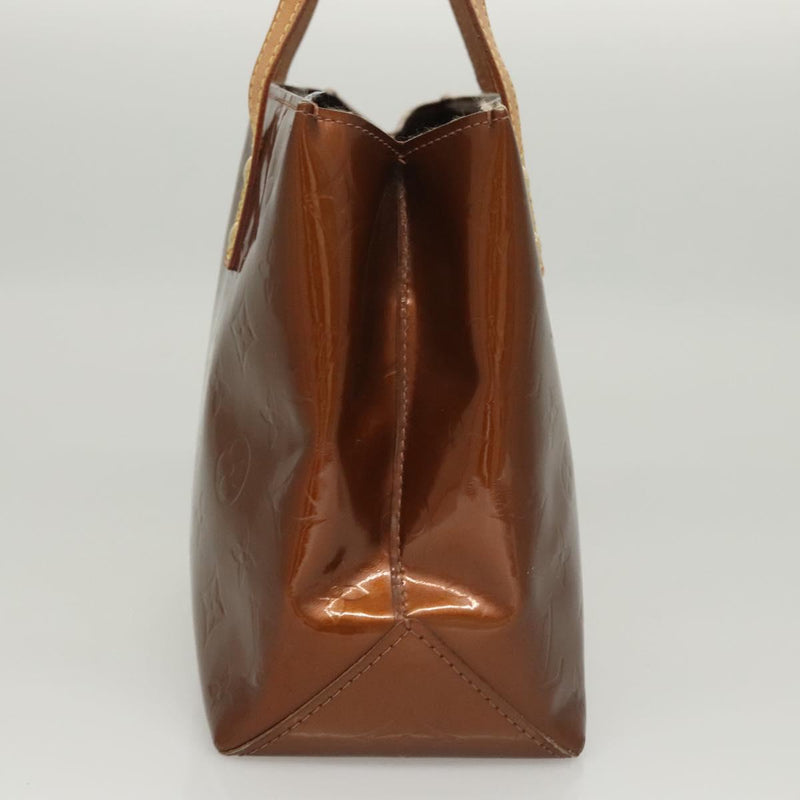 LOUIS VUITTON Monogram Vernis Reade PM Hand Bag Bronze M91146 LV Auth 119157