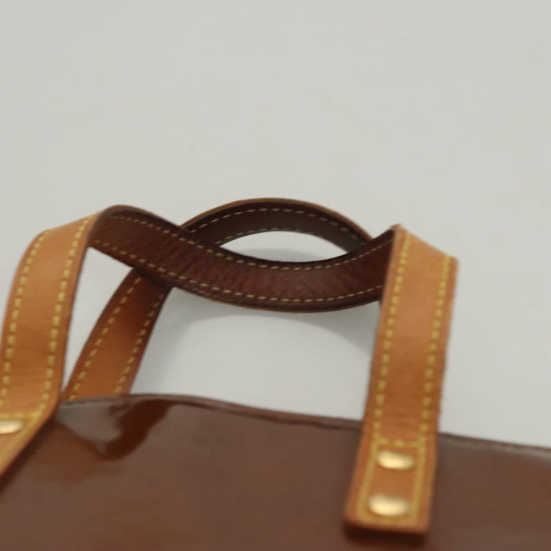 LOUIS VUITTON Monogram Vernis Reade PM Hand Bag Bronze M91146 LV Auth 119157