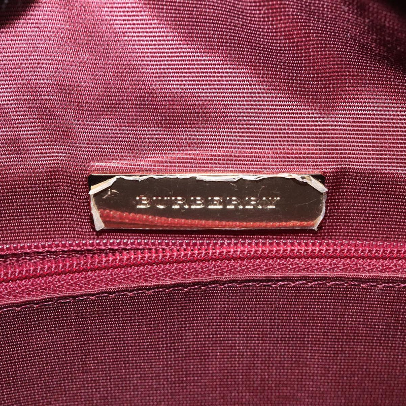 BURBERRY Nova Check Shoulder Bag Canvas Beige Gold Auth 119184