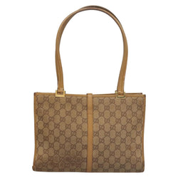 GUCCI GG Canvas Jackie Shoulder Bag Beige Gold 002 1073 3444 Auth 119187