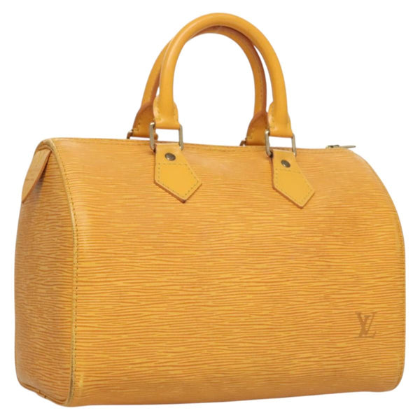 LOUIS VUITTON Epi Speedy 25 Hand Bag Tassili Yellow M43019 LV Auth 119201