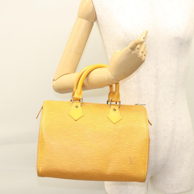 LOUIS VUITTON Epi Speedy 25 Hand Bag Tassili Yellow M43019 LV Auth 119201