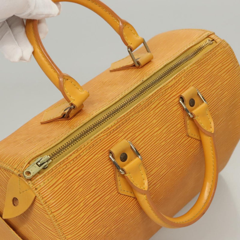 LOUIS VUITTON Epi Speedy 25 Hand Bag Tassili Yellow M43019 LV Auth 119201