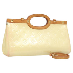 LOUIS VUITTON Monogram Vernis Roxbury Drive Hand Bag Perle M91374 LV Auth 119205