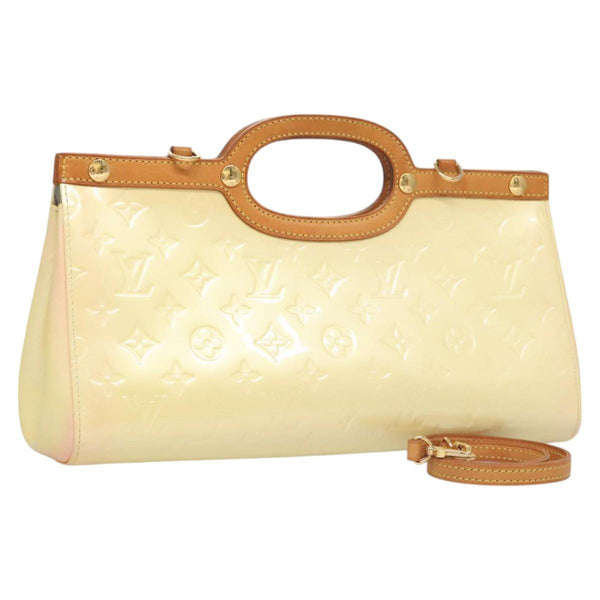 LOUIS VUITTON Monogram Vernis Roxbury Drive Hand Bag Perle M91374 LV Auth 119205