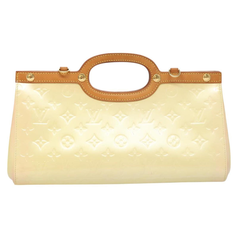 LOUIS VUITTON Monogram Vernis Roxbury Drive Hand Bag Perle M91374 LV Auth 119205