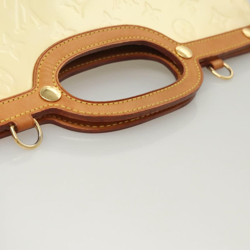 LOUIS VUITTON Monogram Vernis Roxbury Drive Hand Bag Perle M91374 LV Auth 119205