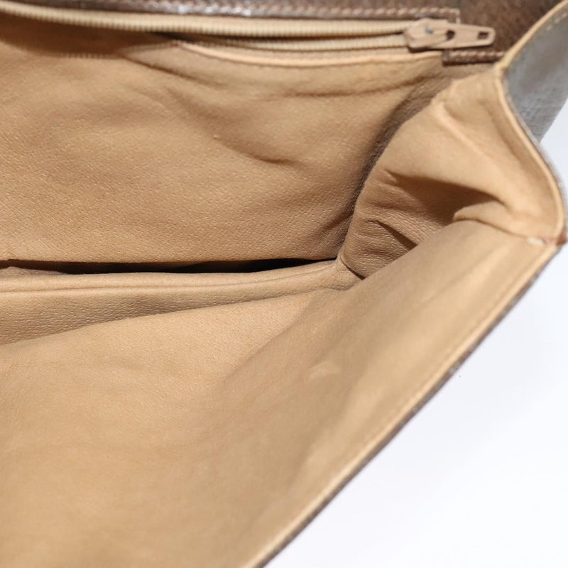 GUCCI GG Supreme Shoulder Bag PVC Leather Beige Gold Auth 119310