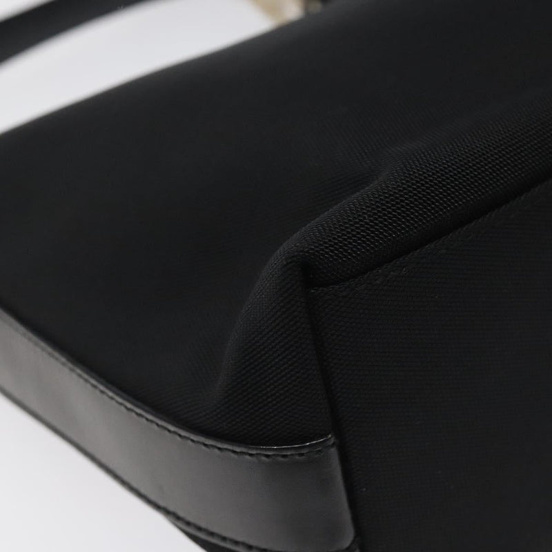 GUCCI Hand Bag Nylon Black Silver 000 0601 Auth 119331