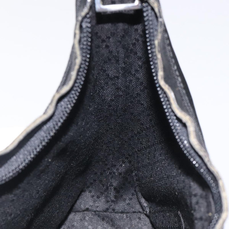 GUCCI Hand Bag Nylon Black Silver 000 0601 Auth 119331