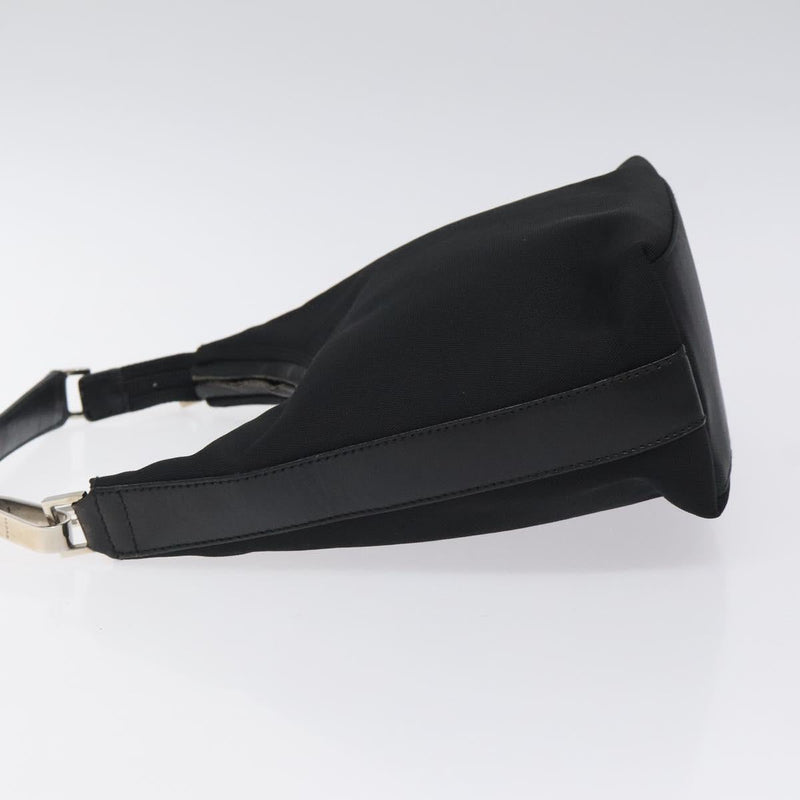 GUCCI Hand Bag Nylon Black Silver 000 0601 Auth 119331