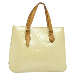 LOUIS VUITTON Monogram Vernis Brentwood Shoulder Bag Perle M91512 LV Auth 119439