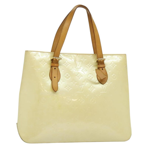LOUIS VUITTON Monogram Vernis Brentwood Shoulder Bag Perle M91512 LV Auth 119439