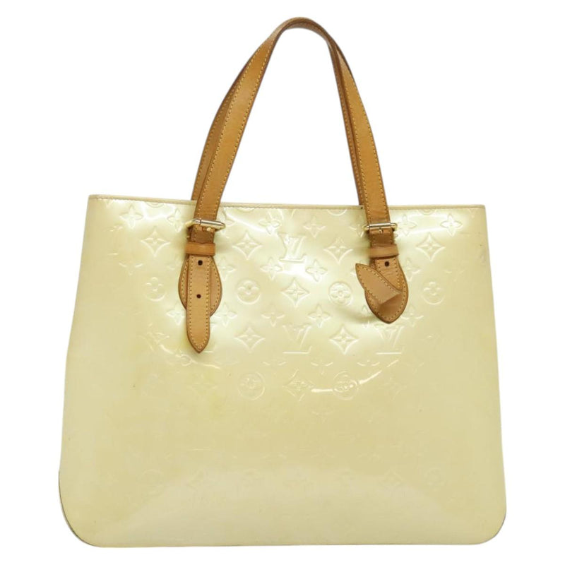 LOUIS VUITTON Monogram Vernis Brentwood Shoulder Bag Perle M91512 LV Auth 119439