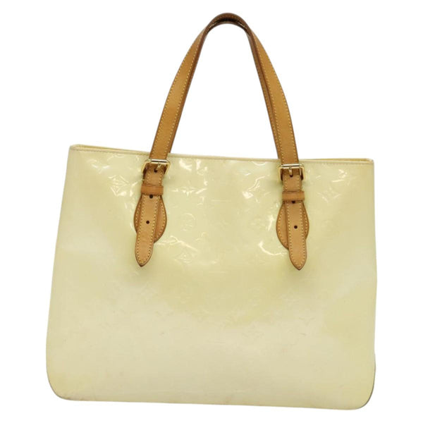 LOUIS VUITTON Monogram Vernis Brentwood Shoulder Bag Perle M91512 LV Auth 119439