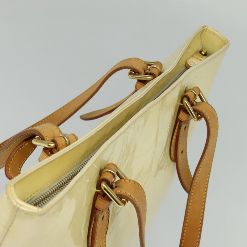 LOUIS VUITTON Monogram Vernis Brentwood Shoulder Bag Perle M91512 LV Auth 119439