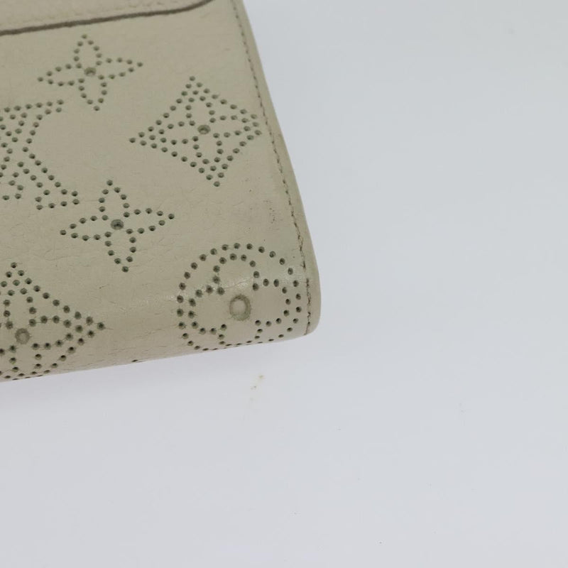 LOUIS VUITTON Mahina Portefeuille Iris Wallet White M58159 LV Auth 119483