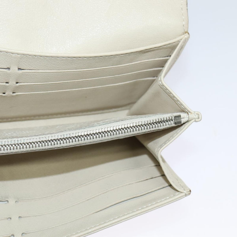 LOUIS VUITTON Mahina Portefeuille Iris Wallet White M58159 LV Auth 119483