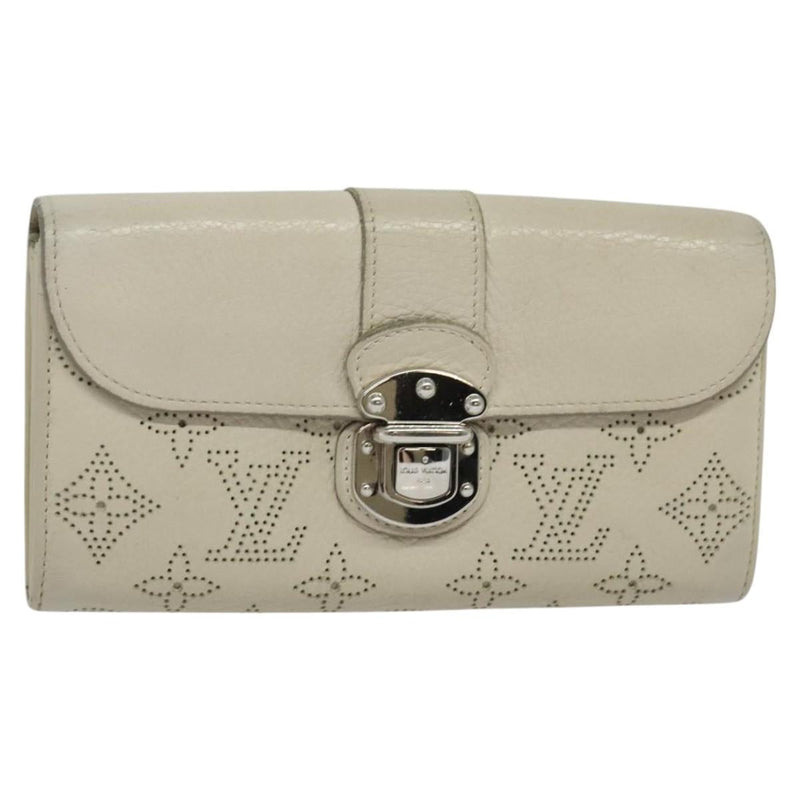 LOUIS VUITTON Mahina Portefeuille Iris Wallet White M58159 LV Auth 119483