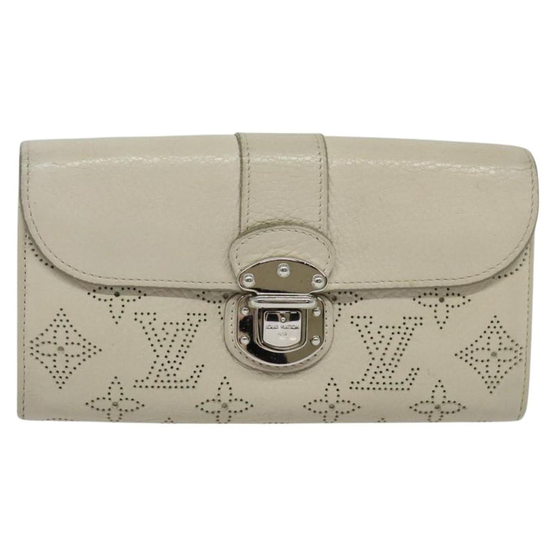 LOUIS VUITTON Mahina Portefeuille Iris Wallet White M58159 LV Auth 119483