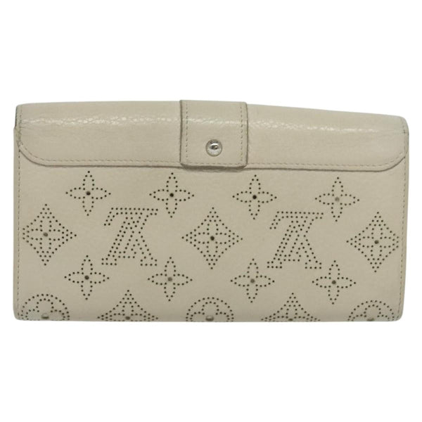LOUIS VUITTON Mahina Portefeuille Iris Wallet White M58159 LV Auth 119483