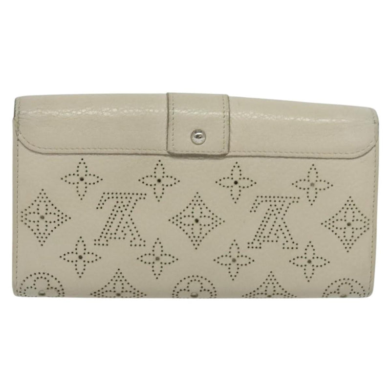 LOUIS VUITTON Mahina Portefeuille Iris Wallet White M58159 LV Auth 119483