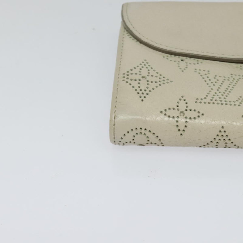 LOUIS VUITTON Mahina Portefeuille Iris Wallet White M58159 LV Auth 119483