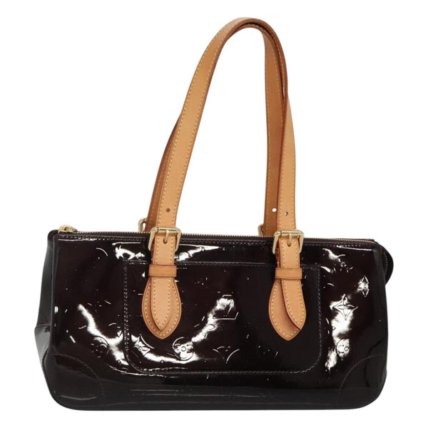LOUIS VUITTON Monogram Vernis Rosewood Avenue Bag Amarante M93510 Auth 119503