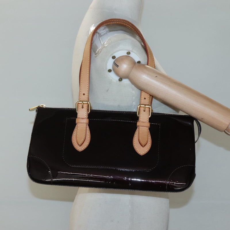 LOUIS VUITTON Monogram Vernis Rosewood Avenue Bag Amarante M93510 Auth 119503