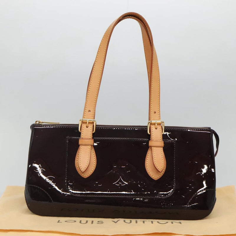 LOUIS VUITTON Monogram Vernis Rosewood Avenue Bag Amarante M93510 Auth 119503