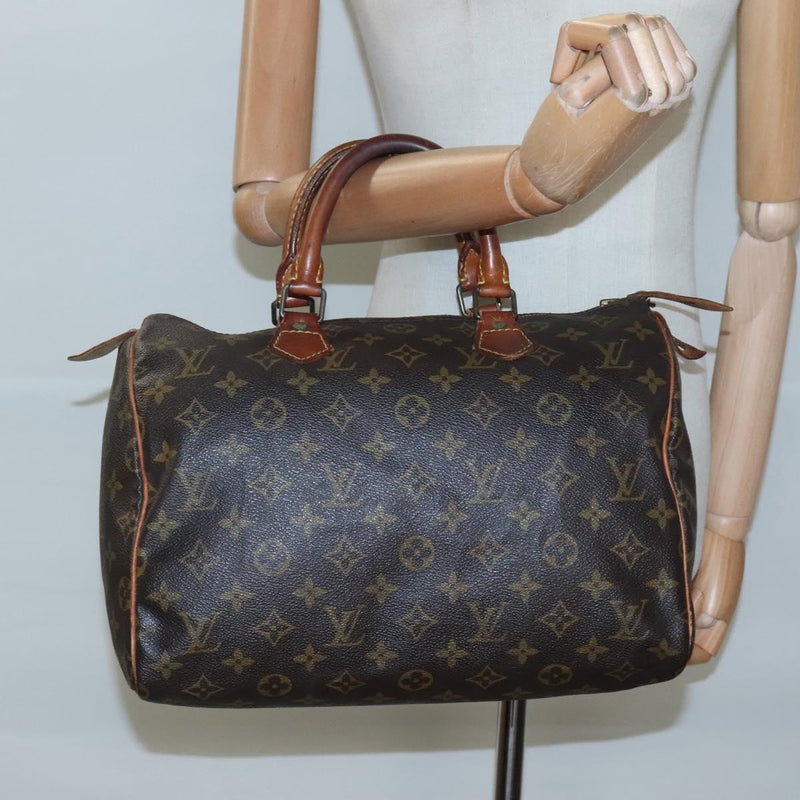 LOUIS VUITTON Monogram Speedy 30 Hand Bag M41526 LV Auth 119528