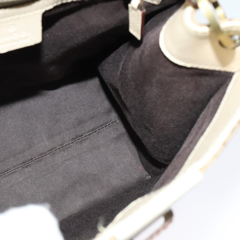 GUCCI GG Canvas Shoulder Bag Beige Gold 110292 Auth 119541