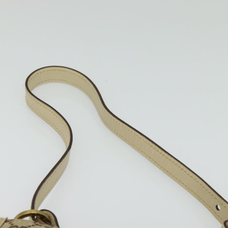 GUCCI GG Canvas Shoulder Bag Beige Gold 110292 Auth 119541