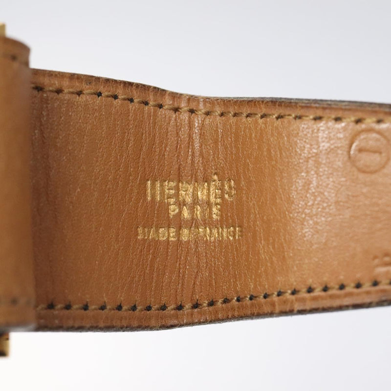 HERMES Constance Belt Leather 32.3"" Black Auth 119544