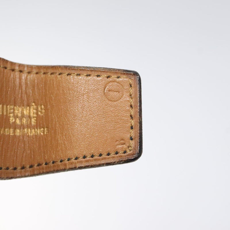 HERMES Constance Belt Leather 32.3"" Black Auth 119544