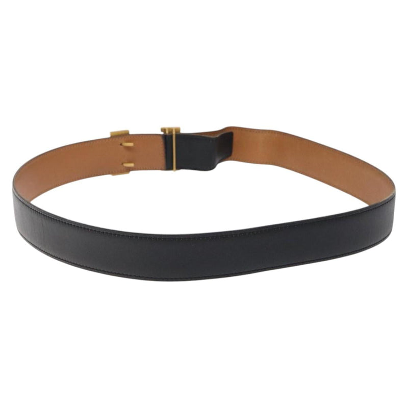 HERMES Constance Belt Leather 32.3"" Black Auth 119544