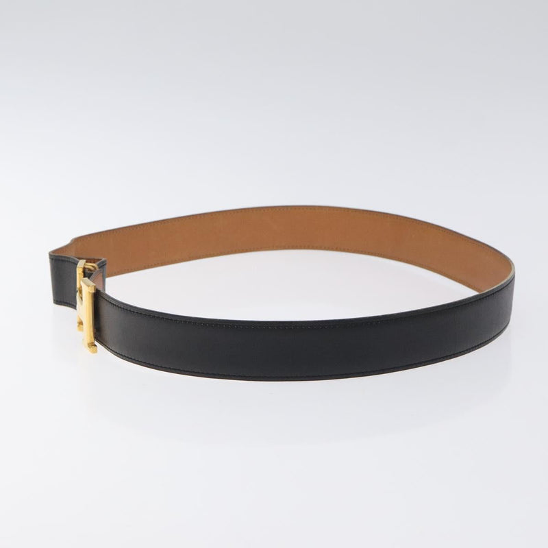 HERMES Constance Belt Leather 32.3"" Black Auth 119544