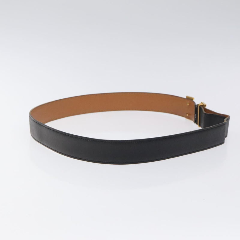 HERMES Constance Belt Leather 32.3"" Black Auth 119544
