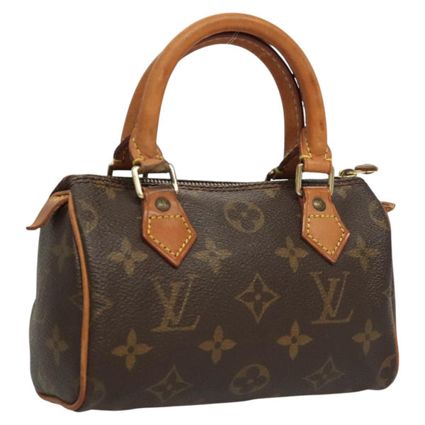 LOUIS VUITTON Monogram Mini Speedy Hand Bag M41534 LV Auth 119556
